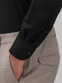 Shirt man xacus solid colour twill black_5