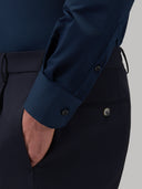 Shirt man xacus solid colour oxford navy blue_5