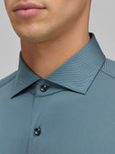 Shirt man xacus solid colour textured teal_2