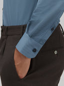 Shirt man xacus solid colour textured airforce blue_5