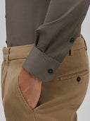 Shirt man xacus solid colour textured brown_5