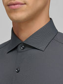 Shirt man xacus solid colour textured dark grey_2