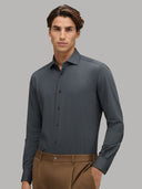 Shirt man xacus solid colour textured dark grey_3