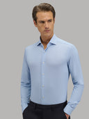 Shirt man xacus pattern textured blue_3