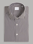 Shirt man xacus stripe twill brown_1