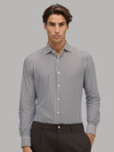 Shirt man xacus stripe twill brown_3