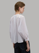 Shirt woman xacus solid colour muslin white_3