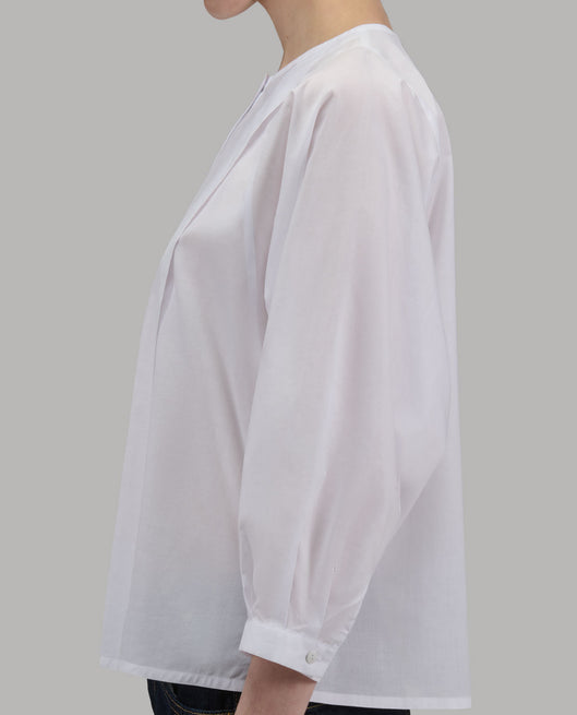 Shirt woman xacus solid colour muslin white_5