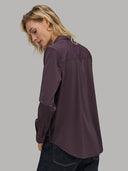 Shirt woman xacus solid colour textured deep purple_3