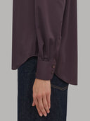 Shirt woman xacus solid colour textured deep purple_5