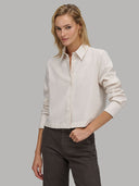 Shirt woman xacus solid colour twill beige_1