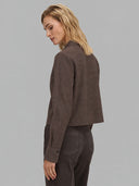 Shirt woman xacus solid colour twill brown_3