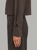 Shirt woman xacus solid colour twill brown_5