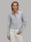 Shirt woman xacus solid colour twill grey melange_1