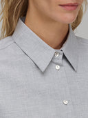 Shirt woman xacus solid colour twill grey melange_2