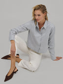 Shirt woman xacus solid colour twill grey melange_6