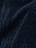 Pants woman xacus solid colour velvet navy blue_4