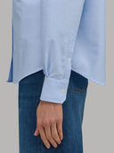 Shirt woman xacus solid colour oxford light blue_5