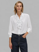 Shirt woman xacus solid colour crêpe white_1