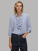 Shirt woman xacus solid colour crêpe lilac_1