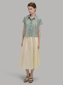 Pants woman xacus solid colour poplin yellow_7