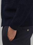 Sweater sweater xacus solid colour jersey navy blue_5