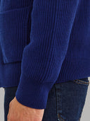 Sweater sweater xacus solid colour jersey electric blue_5
