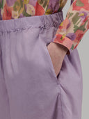 Pants woman xacus solid colour poplin lilac_5
