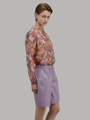 Pants woman xacus solid colour poplin lilac_6