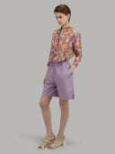 Pants woman xacus solid colour poplin lilac_7
