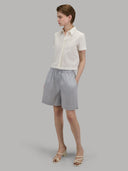 Pants woman xacus stripe linen blue_3