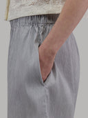 Pants woman xacus stripe linen blue_5