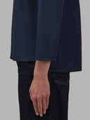 Blouse woman xacus solid colour poplin navy blue_5