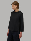 Blouse woman xacus solid colour poplin black_6