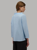 Blouse woman xacus solid colour poplin light blue_3