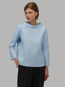 Blouse woman xacus solid colour poplin light blue_6