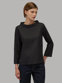 Blouse woman xacus solid colour poplin black_6