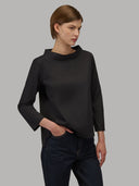 Blouse woman xacus solid colour poplin black_7