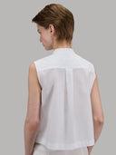 Shirt woman xacus solid colour poplin white_3