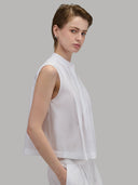 Shirt woman xacus solid colour poplin white_5