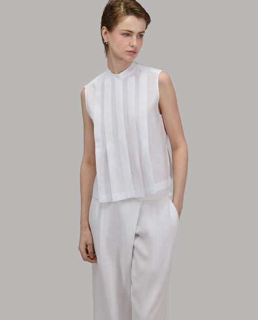 Shirt woman xacus solid colour poplin white_6