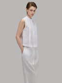 Shirt woman xacus solid colour poplin white_7