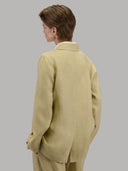 Dress woman xacus solid colour linen mustard_3