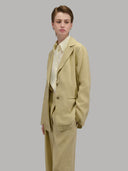 Dress woman xacus solid colour linen mustard_7