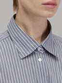 Shirt woman xacus stripe linen blue_2