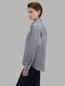 Shirt woman xacus stripe linen blue_6