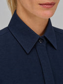 Dress woman xacus solid colour viscose navy blue_2