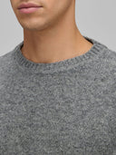 Sweater sweater xacus solid colour jersey grey melange_2