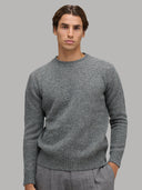 Sweater sweater xacus solid colour jersey grey melange_3