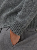 Sweater sweater xacus solid colour jersey grey melange_5